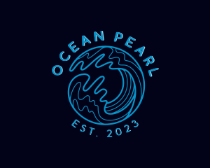 Ocean Sea Wave logo design