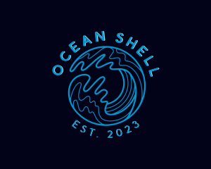 Ocean Sea Wave logo design