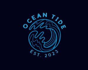 Ocean Sea Wave logo design