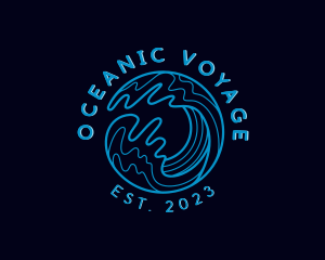 Ocean Sea Wave logo design