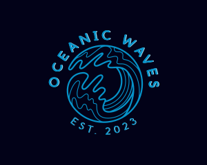 Ocean Sea Wave logo design