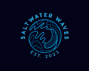 Ocean Sea Wave logo design