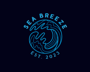 Ocean Sea Wave logo design