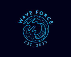 Ocean Sea Wave logo design