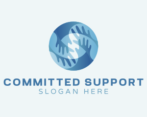 Hand Support Community logo design