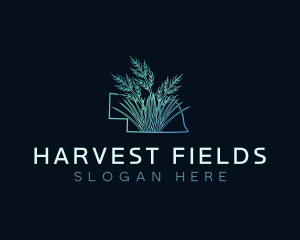 Nebraska Grass Plant logo design