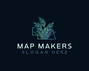 Nebraska Grass Plant logo design