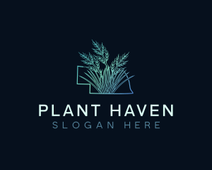 Nebraska Grass Plant logo design