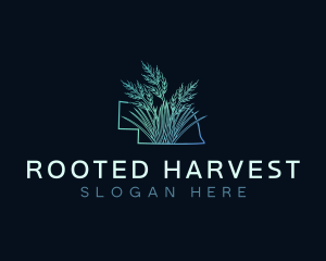 Nebraska Grass Plant logo design