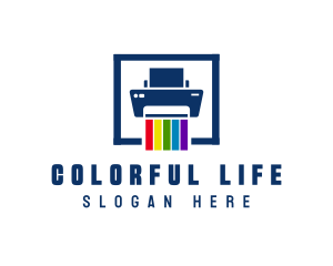 Printer Color Pigment logo design