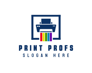 Printer Color Pigment logo design