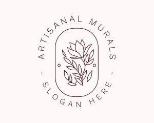 Flower Blossom Badge logo design