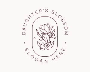 Flower Blossom Badge logo design