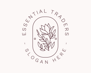 Flower Blossom Badge logo design