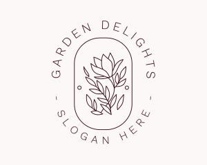 Flower Blossom Badge logo design