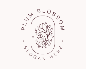 Flower Blossom Badge logo design