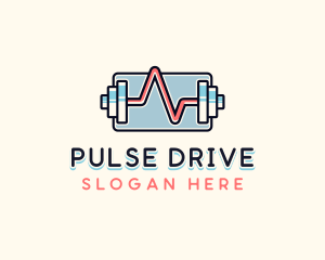 Gym Barbell Pulse Fitness logo
