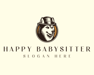 Happy Dog Fedora logo design