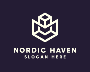 Modern Geometric Cube Logo