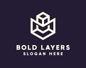 Modern Geometric Cube logo design