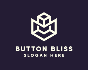 Modern Geometric Cube logo design