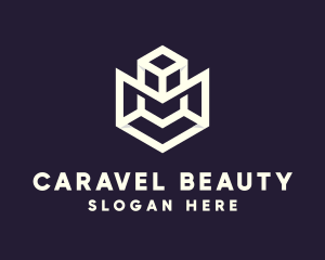 Modern Geometric Cube logo design