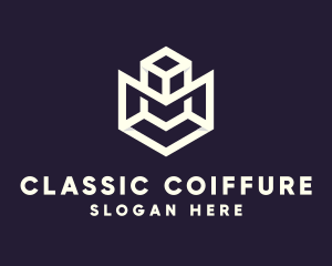 Modern Geometric Cube logo design