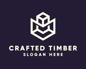 Modern Geometric Cube logo design