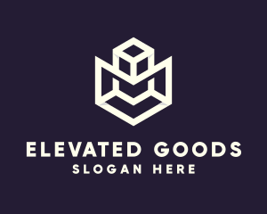 Modern Geometric Cube logo design