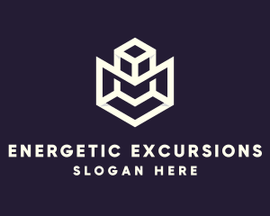 Modern Geometric Cube logo design