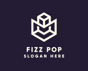 Modern Geometric Cube logo design