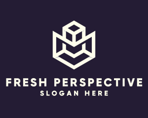 Modern Geometric Cube logo