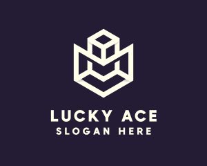 Modern Geometric Cube logo design