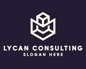 Modern Geometric Cube logo design