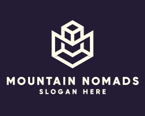 Modern Geometric Cube logo design