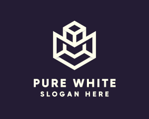 Modern Geometric Cube logo design