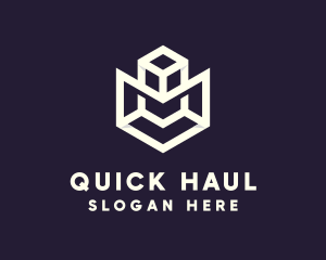 Modern Geometric Cube logo design