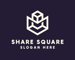 Modern Geometric Cube logo design