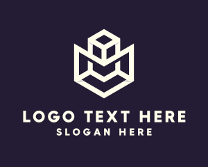 Modern - Modern Geometric Cube logo design