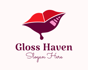 Lip Gloss Lips logo design