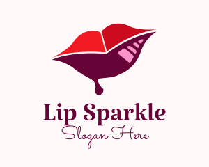 Lip Gloss Lips logo design