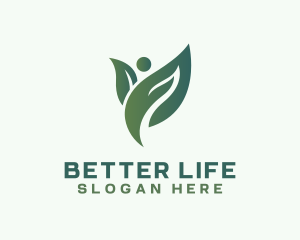 Organic Human Leaf Logo