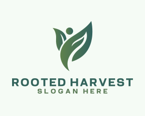 Organic Human Leaf logo design