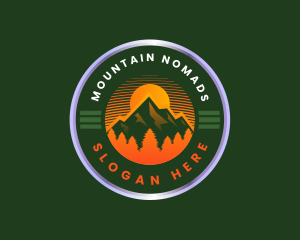 Mountain Trekking Outdoor logo design