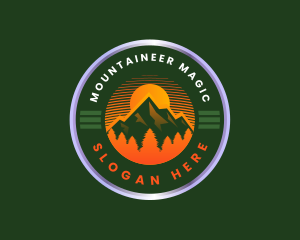 Mountain Trekking Outdoor logo design