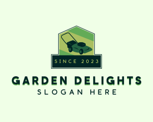 Lawn Mower Gardening logo design