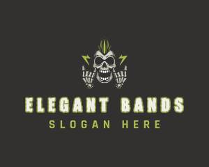 Skeleton Punk Band logo design