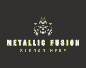 Skeleton Punk Band logo design