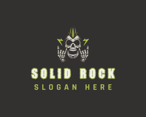 Skeleton Punk Band logo design