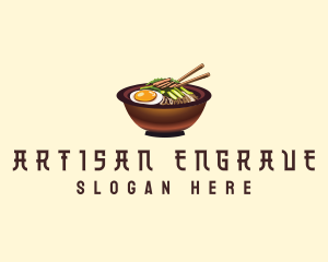 Korean Bibimbap Bowl logo design